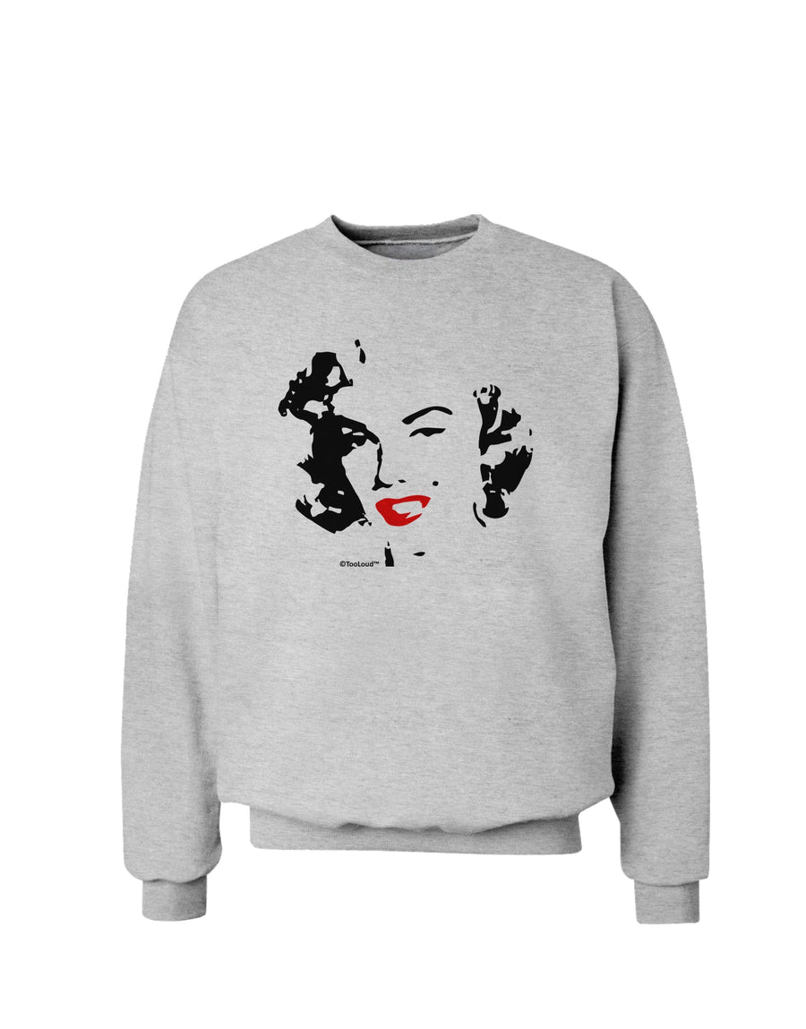 Marilyn Monroe Cutout Design Red Lips Sweatshirt by TooLoud-Sweatshirts-TooLoud-White-Small-Davson Sales