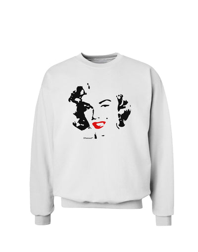 Marilyn Monroe Cutout Design Red Lips Sweatshirt by TooLoud-Sweatshirts-TooLoud-White-Small-Davson Sales