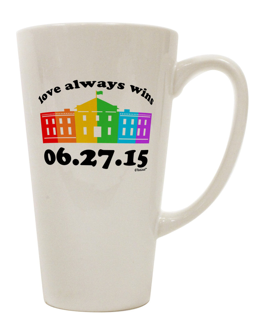 Marriage Equality 16 Ounce Conical Latte Coffee Mug - A Symbol of Love and Acceptance - TooLoud-Conical Latte Mug-TooLoud-White-Davson Sales