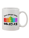 Marriage Equality Celebration - Exquisite 11 oz Coffee Mug TooLoud-11 OZ Coffee Mug-TooLoud-White-Davson Sales