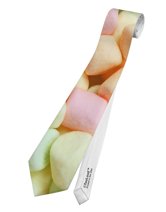 Marshmallows All Over Printed White Necktie All Over Print