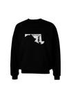 Maryland - United States Shape Adult Dark Sweatshirt by TooLoud-Sweatshirts-TooLoud-Black-Small-Davson Sales