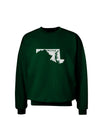 Maryland - United States Shape Adult Dark Sweatshirt by TooLoud-Sweatshirts-TooLoud-Deep-Forest-Green-Small-Davson Sales