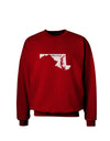 Maryland - United States Shape Adult Dark Sweatshirt by TooLoud-Sweatshirts-TooLoud-Deep-Red-Small-Davson Sales