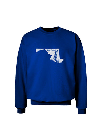 Maryland - United States Shape Adult Dark Sweatshirt by TooLoud-Sweatshirts-TooLoud-Deep-Royal-Blue-Small-Davson Sales