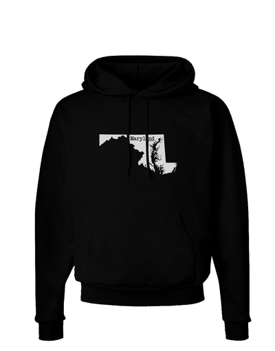 Maryland - United States Shape Dark Hoodie Sweatshirt by TooLoud-Hoodie-TooLoud-Black-Small-Davson Sales