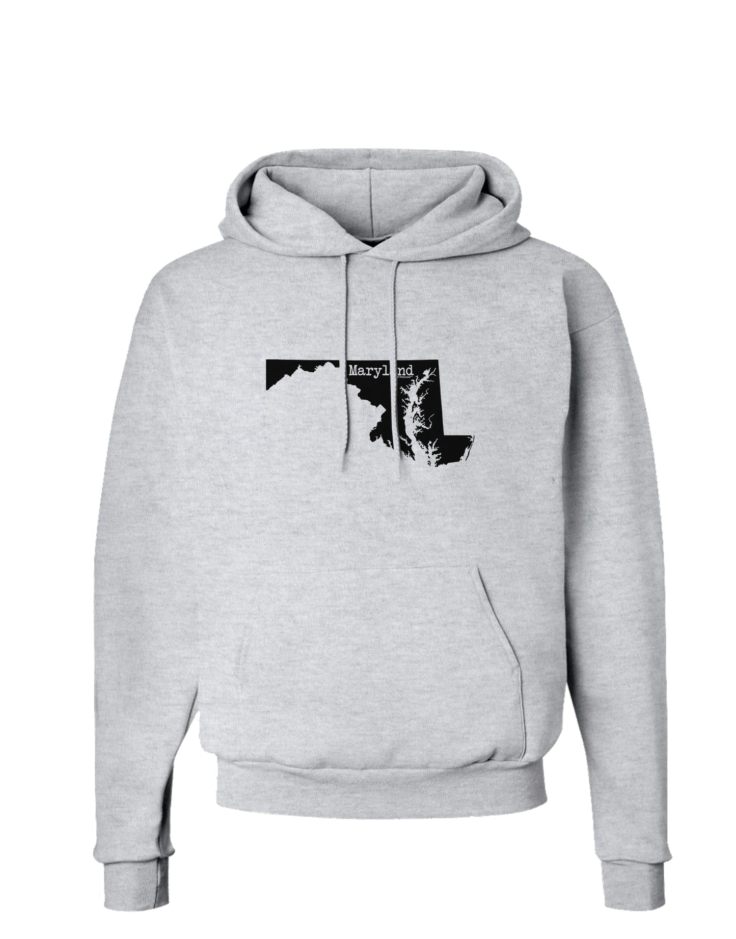 Maryland - United States Shape Hoodie Sweatshirt by TooLoud-Hoodie-TooLoud-AshGray-Small-Davson Sales
