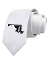 Maryland - United States Shape Printed White Necktie by TooLoud