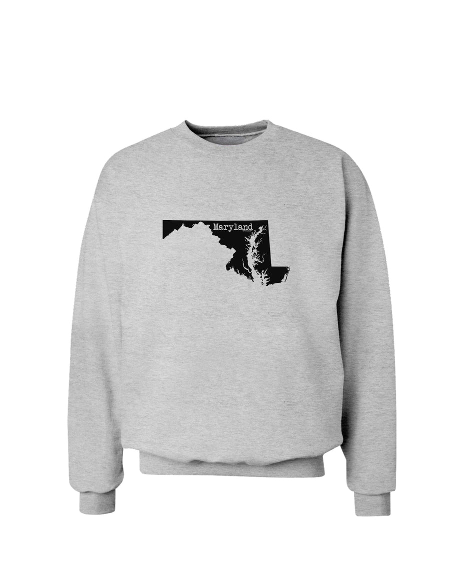 Maryland - United States Shape Sweatshirt by TooLoud-Sweatshirts-TooLoud-White-Small-Davson Sales