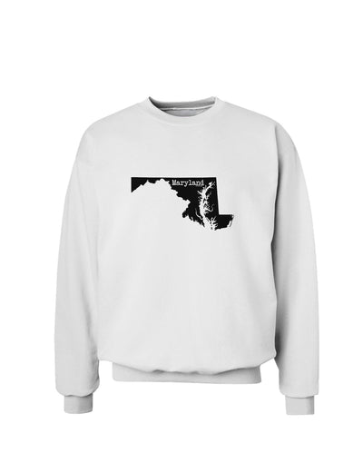 Maryland - United States Shape Sweatshirt by TooLoud-Sweatshirts-TooLoud-White-Small-Davson Sales