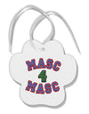 Masc 4 Masc College Stud Paw Print Shaped Ornament by TooLoud-Ornament-TooLoud-White-Davson Sales