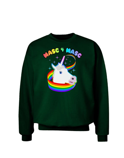 Masc 4 Masc Pranciful Unicorn Adult Dark Sweatshirt-Sweatshirts-TooLoud-Deep-Forest-Green-Small-Davson Sales