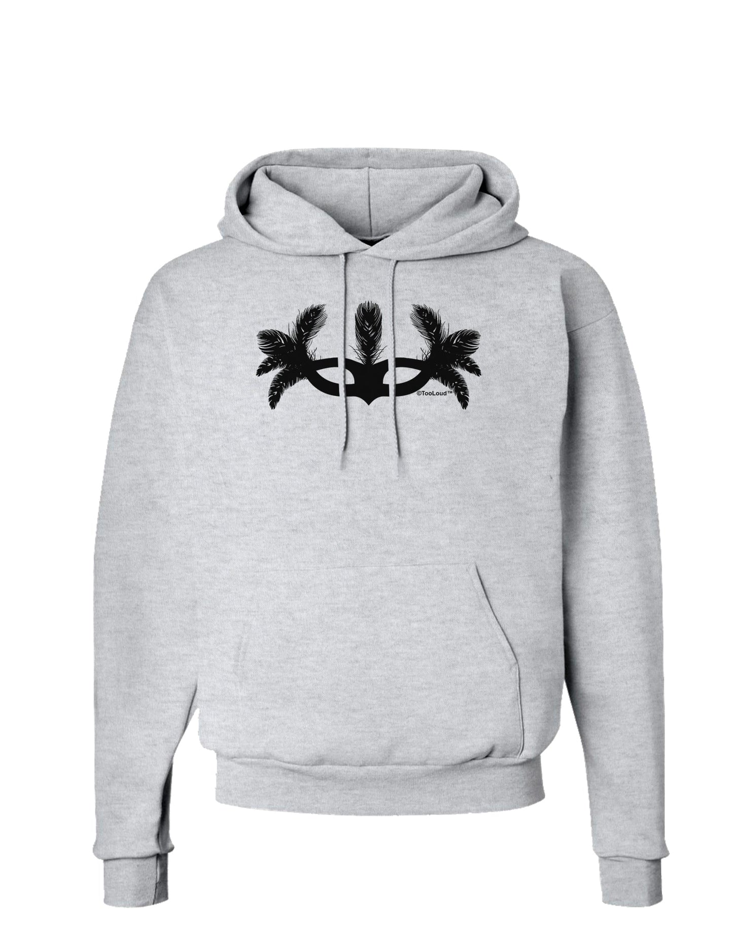 Masquerade Mask Silhouette Hoodie Sweatshirt by TooLoud-Hoodie-TooLoud-AshGray-Small-Davson Sales