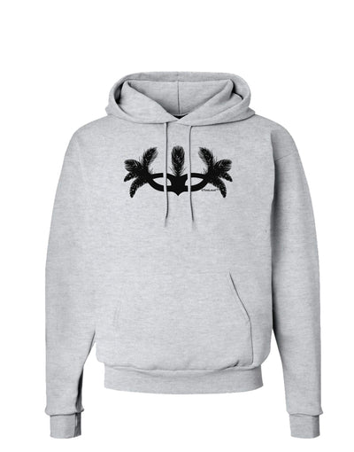 Masquerade Mask Silhouette Hoodie Sweatshirt by TooLoud-Hoodie-TooLoud-AshGray-Small-Davson Sales