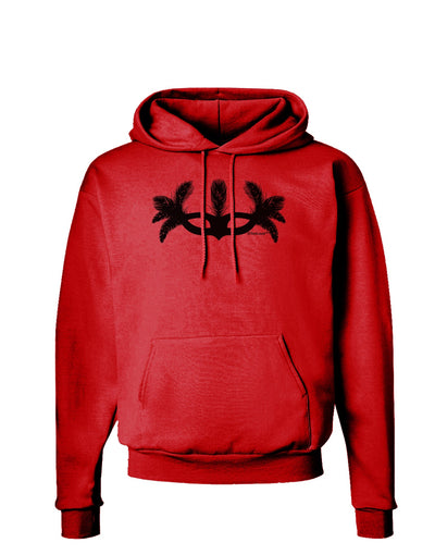 Masquerade Mask Silhouette Hoodie Sweatshirt by TooLoud-Hoodie-TooLoud-Red-Small-Davson Sales