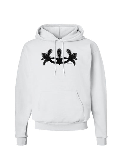 Masquerade Mask Silhouette Hoodie Sweatshirt by TooLoud-Hoodie-TooLoud-White-Small-Davson Sales