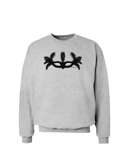 Masquerade Mask Silhouette Sweatshirt by TooLoud-Sweatshirts-TooLoud-AshGray-Small-Davson Sales