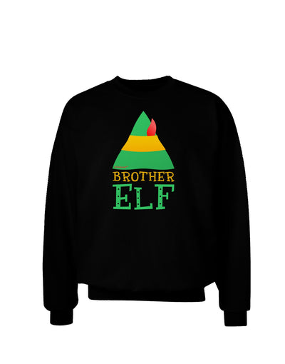 Matching Christmas Design - Elf Family - Brother Elf Adult Dark Sweatshirt-Sweatshirts-TooLoud-Black-Small-Davson Sales