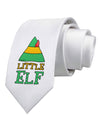 Matching Christmas Design - Elf Family - Little Elf Printed White Necktie by TooLoud