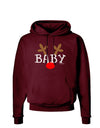 Matching Family Christmas Design - Reindeer - Baby Dark Hoodie Sweatshirt by TooLoud-Hoodie-TooLoud-Maroon-Small-Davson Sales