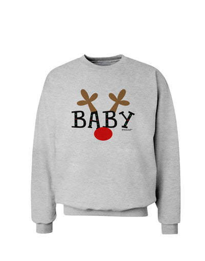 Matching Family Christmas Design - Reindeer - Baby Sweatshirt by TooLoud-Sweatshirts-TooLoud-AshGray-Small-Davson Sales