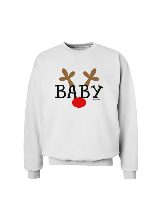 Matching Family Christmas Design - Reindeer - Baby Sweatshirt by TooLoud-Sweatshirts-TooLoud-White-Small-Davson Sales