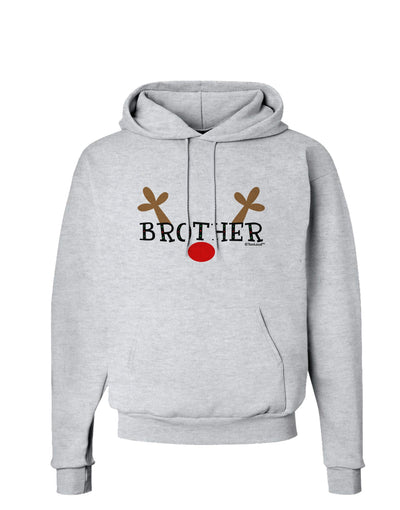 Matching Family Christmas Design - Reindeer - Brother Hoodie Sweatshirt by TooLoud-Hoodie-TooLoud-AshGray-Small-Davson Sales