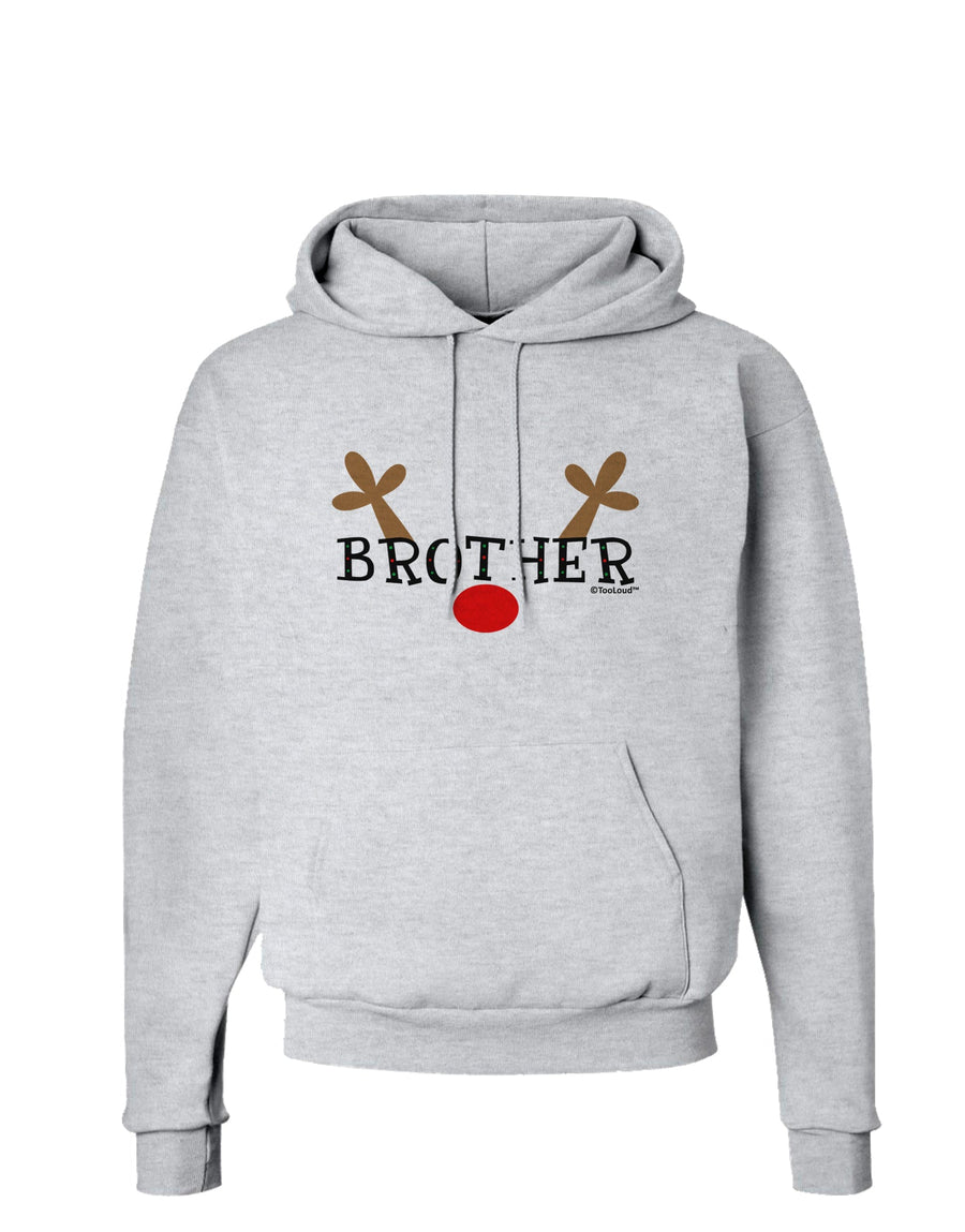 Matching Family Christmas Design - Reindeer - Brother Hoodie Sweatshirt by TooLoud-Hoodie-TooLoud-White-Small-Davson Sales