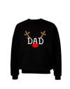 Matching Family Christmas Design - Reindeer - Dad Adult Dark Sweatshirt by TooLoud-Sweatshirts-TooLoud-Black-Small-Davson Sales