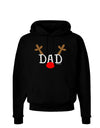 Matching Family Christmas Design - Reindeer - Dad Dark Hoodie Sweatshirt by TooLoud