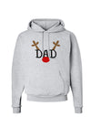 Matching Family Christmas Design - Reindeer - Dad Hoodie Sweatshirt by TooLoud-Hoodie-TooLoud-AshGray-Small-Davson Sales