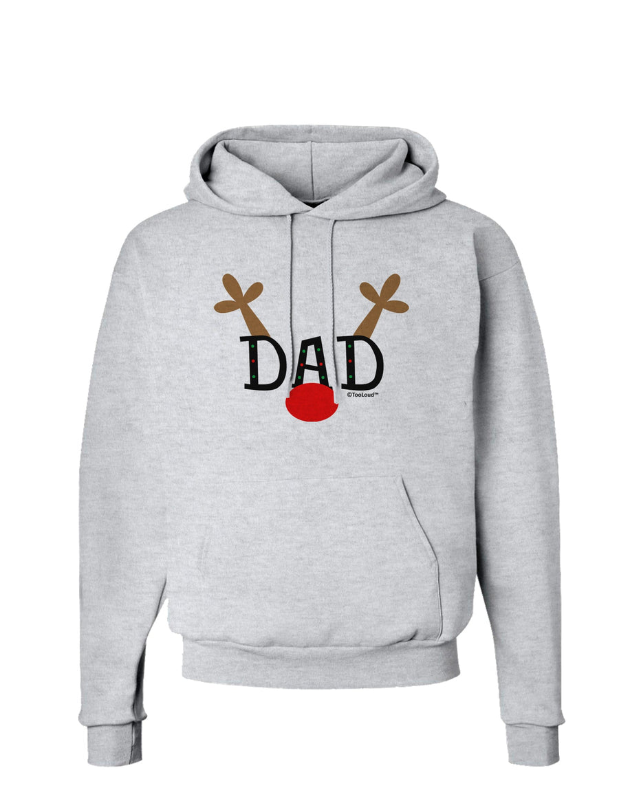 Matching Family Christmas Design - Reindeer - Dad Hoodie Sweatshirt by TooLoud-Hoodie-TooLoud-White-Small-Davson Sales