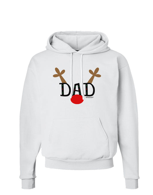 Matching Family Christmas Design - Reindeer - Dad Hoodie Sweatshirt by TooLoud-Hoodie-TooLoud-White-Small-Davson Sales