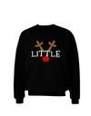 Matching Family Christmas Design - Reindeer - Little Adult Dark Sweatshirt by TooLoud