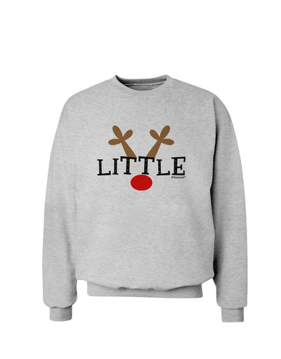 Matching Family Christmas Design - Reindeer - Little Sweatshirt by TooLoud-Sweatshirts-TooLoud-AshGray-Small-Davson Sales