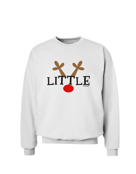 Matching Family Christmas Design - Reindeer - Little Sweatshirt by TooLoud-Sweatshirts-TooLoud-White-Small-Davson Sales