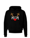 Matching Family Christmas Design - Reindeer - Mom Dark Hoodie Sweatshirt by TooLoud-Hoodie-TooLoud-Black-Small-Davson Sales