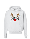 Matching Family Christmas Design - Reindeer - Mom Hoodie Sweatshirt by TooLoud-Hoodie-TooLoud-White-Small-Davson Sales