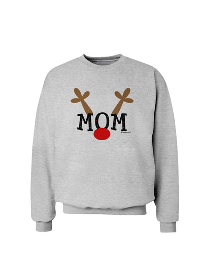 Matching Family Christmas Design - Reindeer - Mom Sweatshirt by TooLoud-Sweatshirts-TooLoud-AshGray-Small-Davson Sales