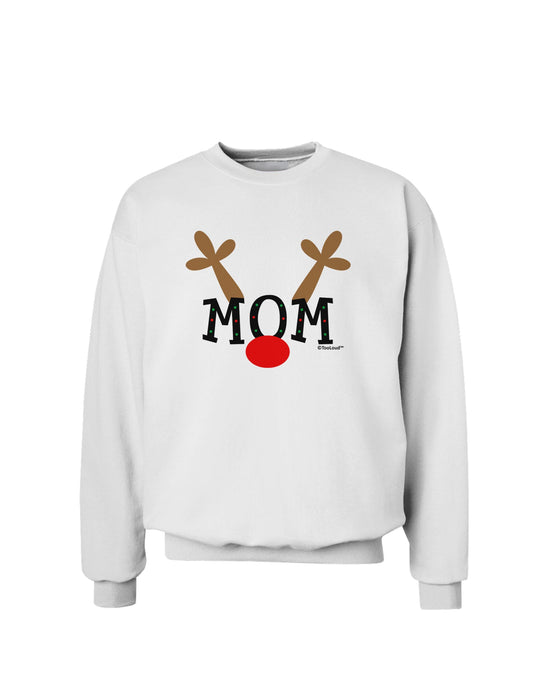 Matching Family Christmas Design - Reindeer - Mom Sweatshirt by TooLoud-Sweatshirts-TooLoud-White-Small-Davson Sales