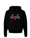 Matching Family Christmas Design - Reindeer - Sister Dark Hoodie Sweatshirt by TooLoud-Hoodie-TooLoud-Black-Small-Davson Sales