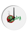 Matching Family Ornament Baby 10 InchRound Wall Clock-Wall Clock-TooLoud-White-Davson Sales