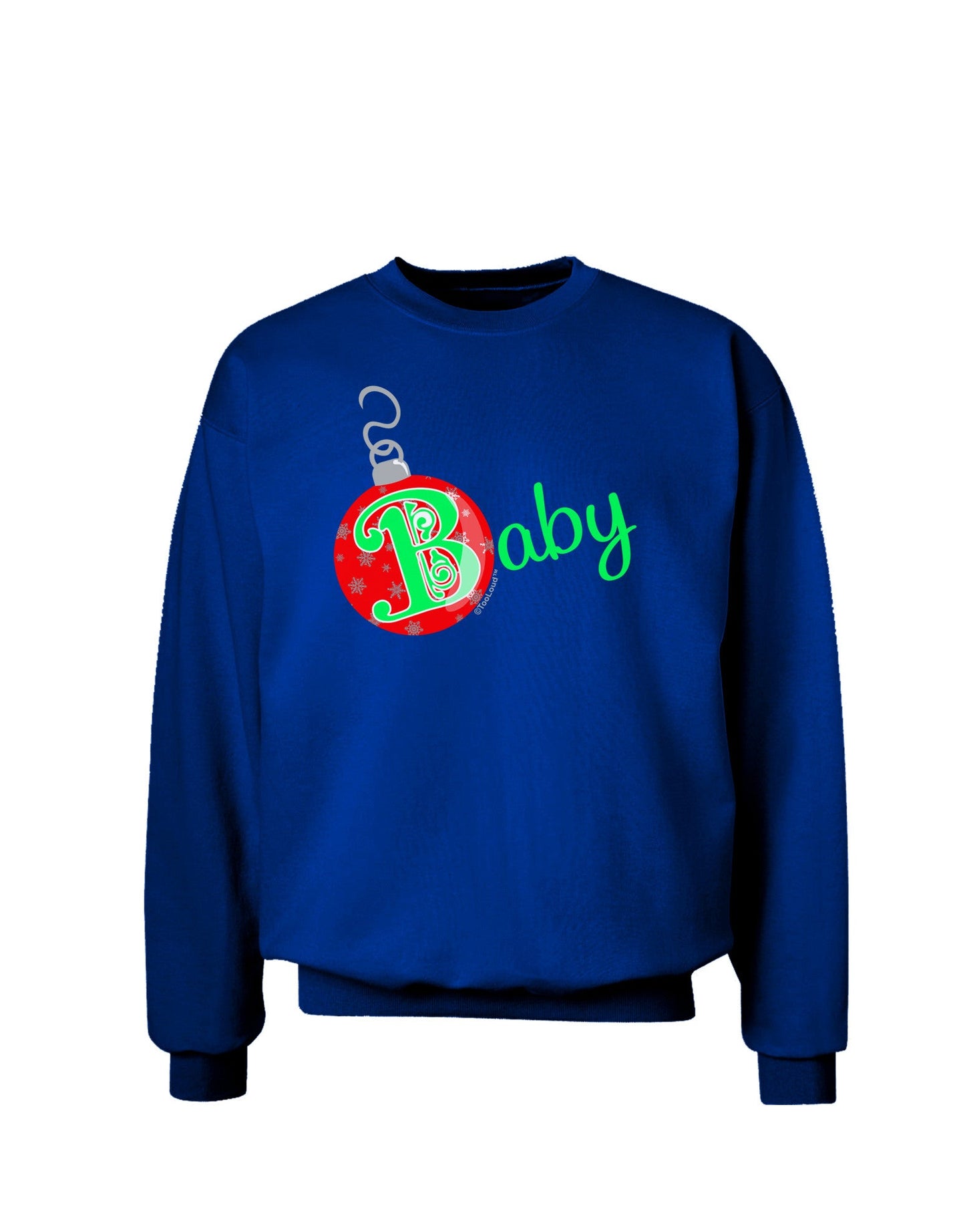 Matching Family Ornament Baby Adult Dark Sweatshirt-Sweatshirts-TooLoud-Deep-Royal-Blue-Small-Davson Sales