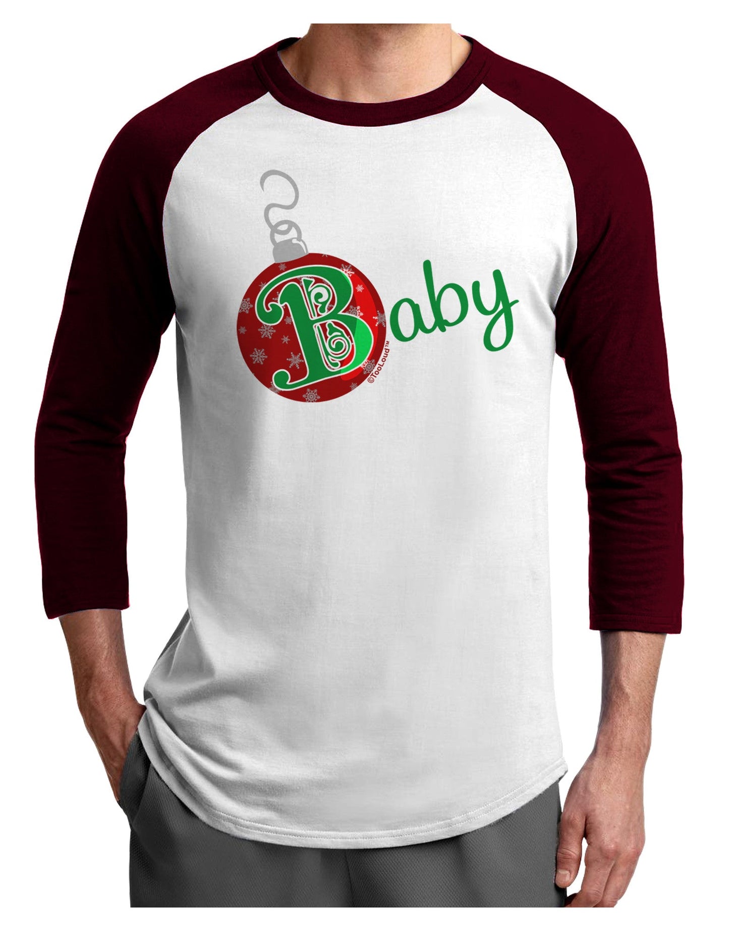 Matching Family Ornament Baby Adult Raglan Shirt-Raglan Shirt-TooLoud-White-Cardinal-X-Small-Davson Sales