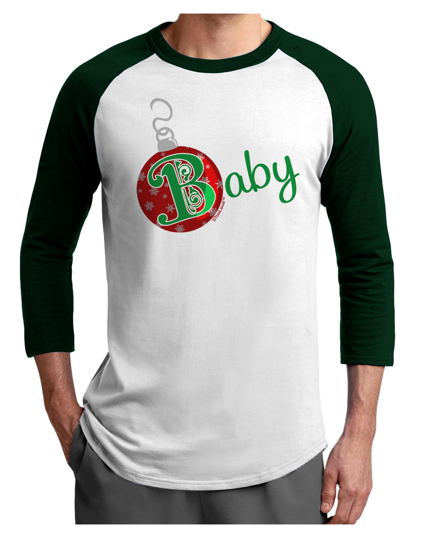 Matching Family Ornament Baby Adult Raglan Shirt-Raglan Shirt-TooLoud-White-Forest-X-Small-Davson Sales