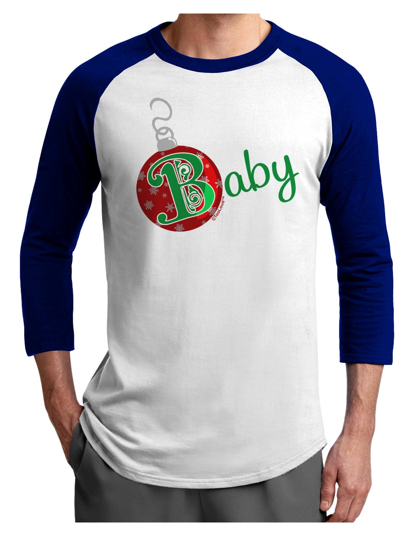 Matching Family Ornament Baby Adult Raglan Shirt-Raglan Shirt-TooLoud-White-Royal-X-Small-Davson Sales