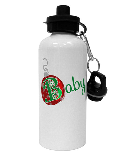 Matching Family Ornament Baby Aluminum 600ml Water Bottle-Ornament-TooLoud-White-Davson Sales