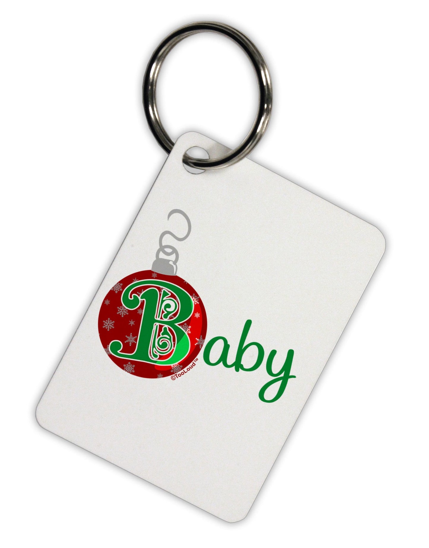 Matching Family Ornament Baby Aluminum Keyring Tag-Ornament-TooLoud-White-Davson Sales