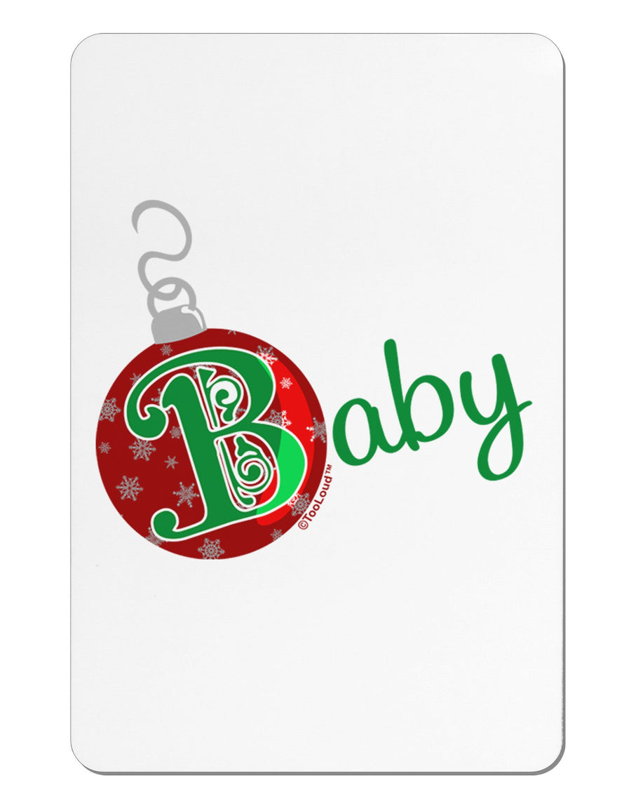 Matching Family Ornament Baby Aluminum Magnet-Ornament-TooLoud-White-Davson Sales