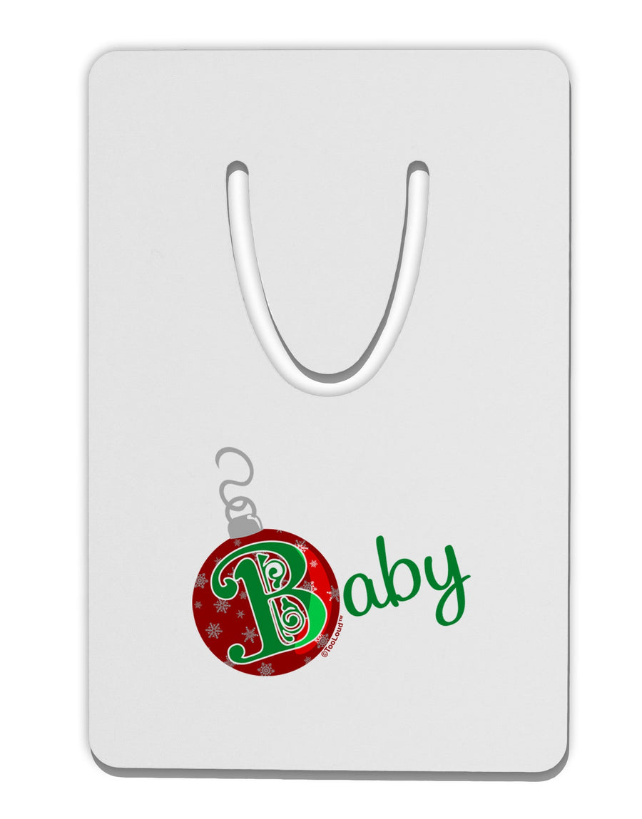 Matching Family Ornament Baby Aluminum Paper Clip Bookmark-Ornament-TooLoud-White-Davson Sales